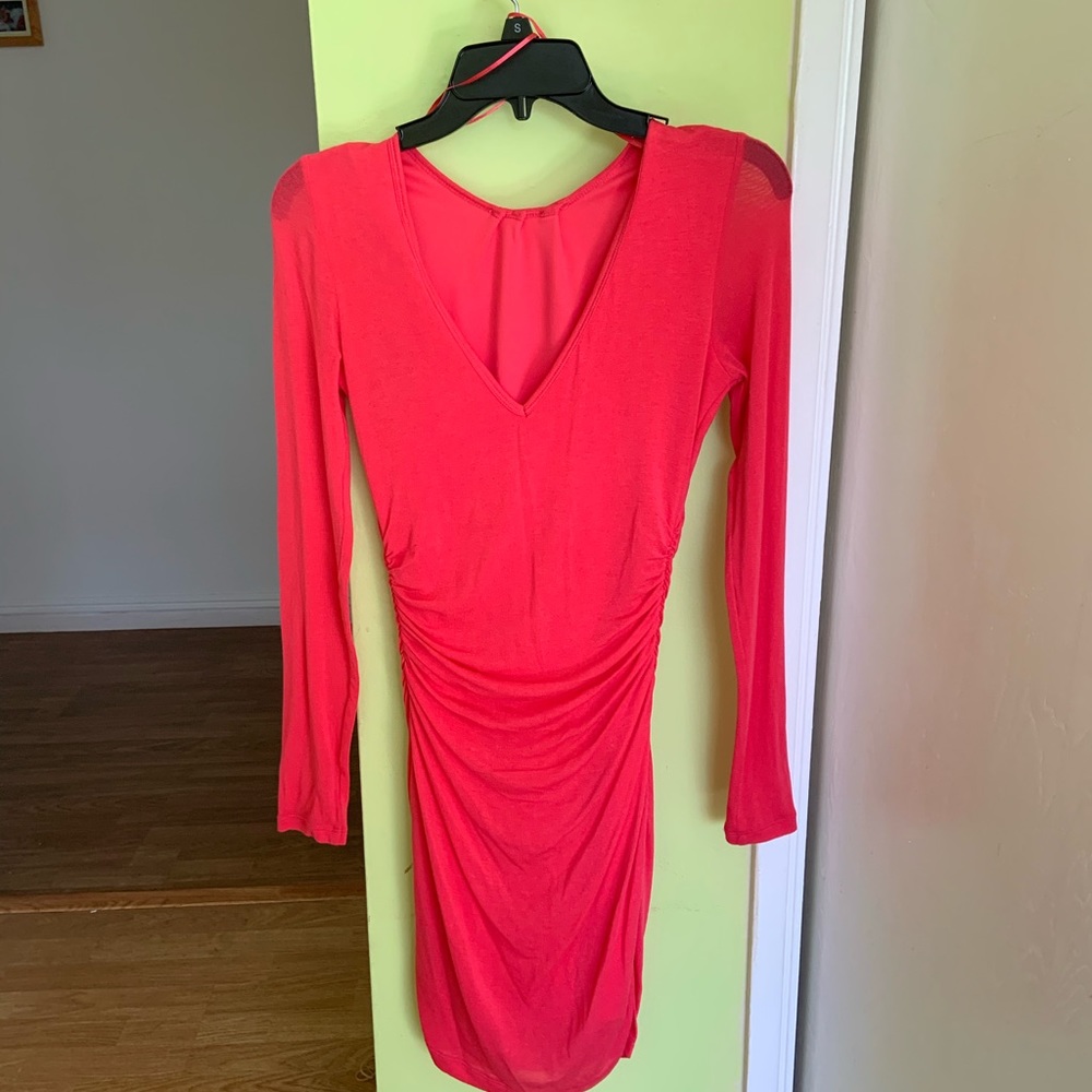 NWT pink Guess v-neck dress
